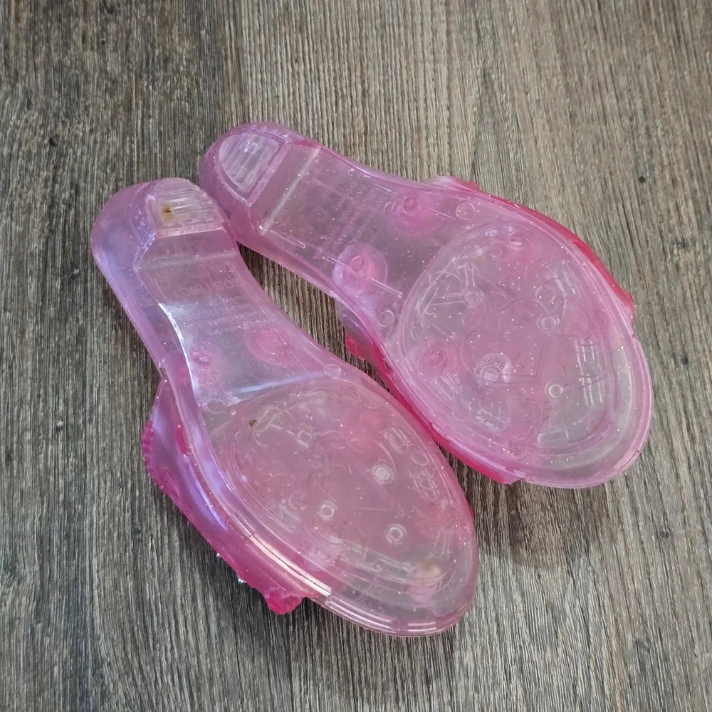 Disney Princess Aurora Sleeping Beauty Dress Up Shoes Girls OS Pink Glitter